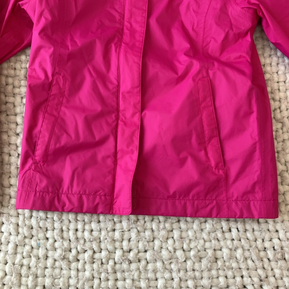 Columbia Girls XS 6 Lightweight Full Zip Hooded Rain Jacket Pink - Picture 4 of 10